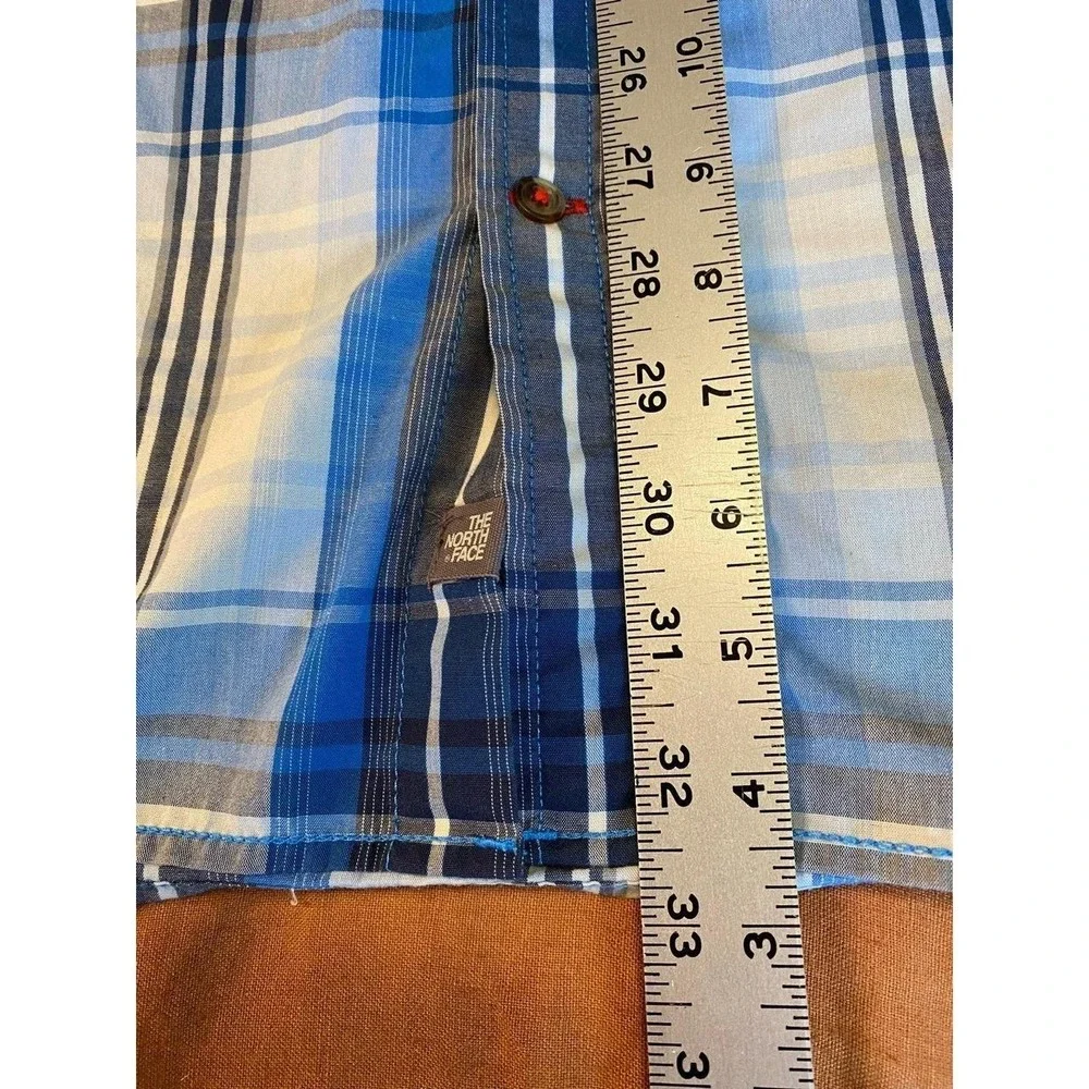 The North Face Shirt Plaid Men XXL Button Up Double Pockets Cotton Blend sku1
